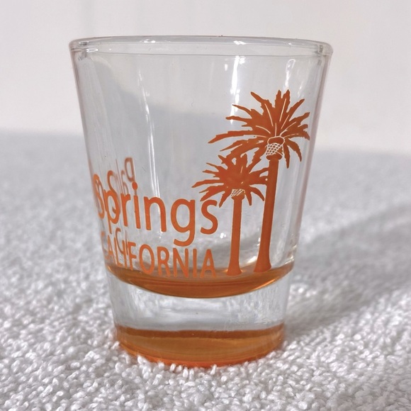 Vintage Clear Glass Palm Springs Souvenir Shot Glass - Picture 2 of 7